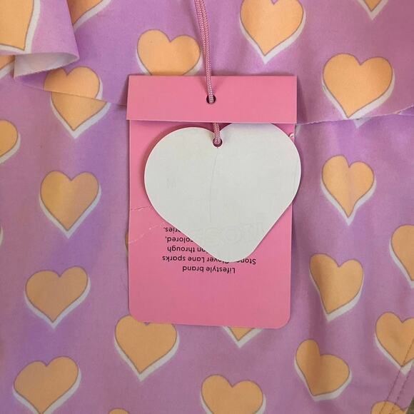 New Stoney Clover Lane Pink Polka Dot Ruffle Bikini Size Small - Picture 3 of 6